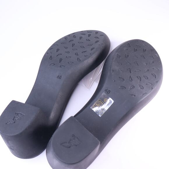 ANCIENT GREEK SANDALS Wide Clear Strap Platform Heeled Sandal Black Women's 40 - Picture 5 of 7